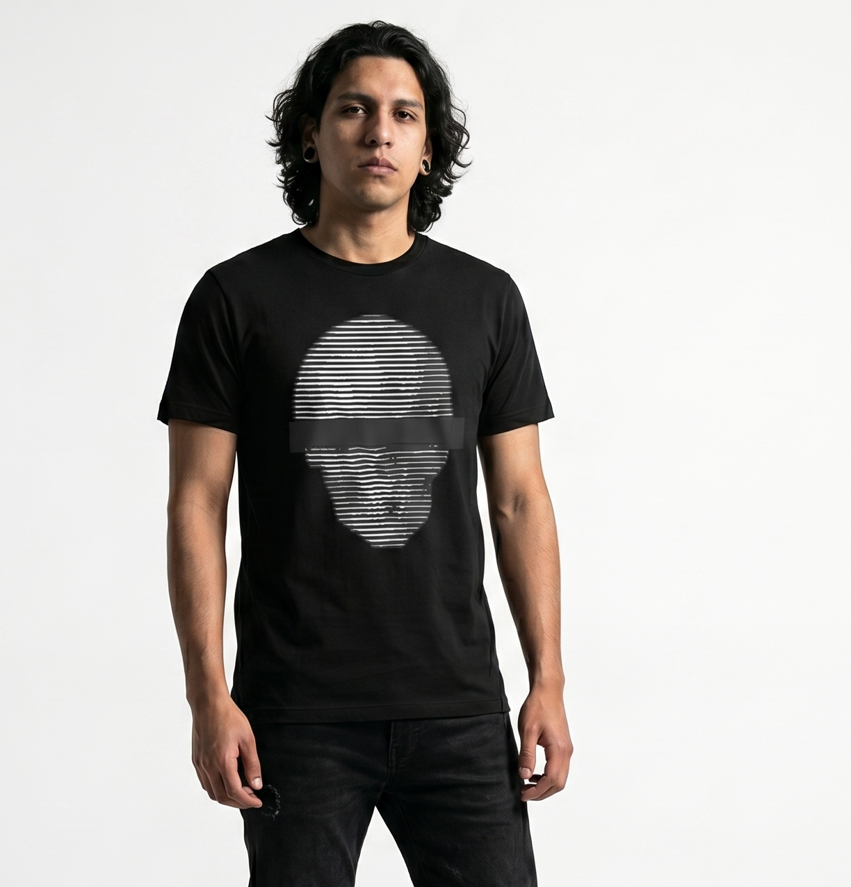 Anonymous Black & White Super Skull Unisex Tee