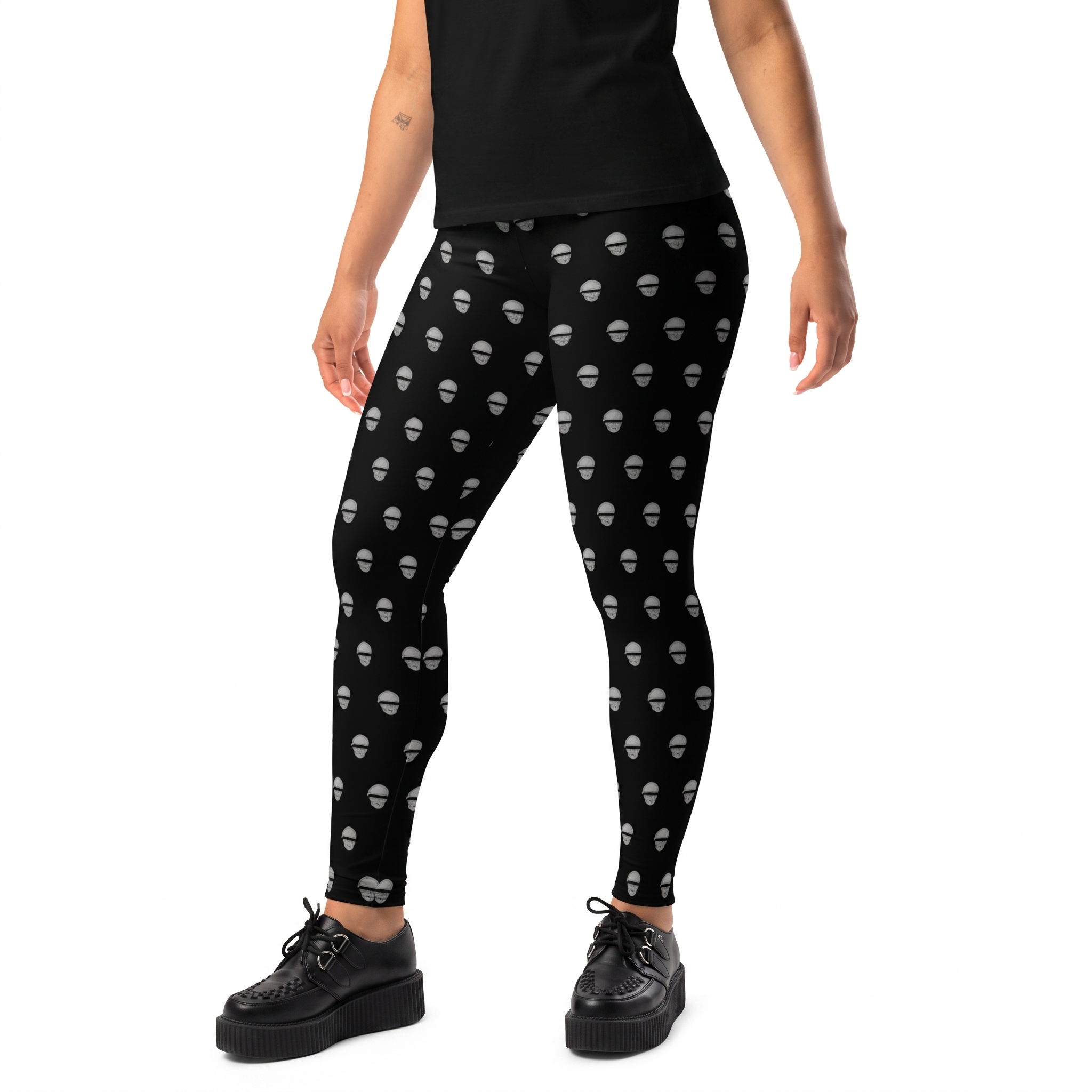 Anonymous Skull Polka Dot Leggings