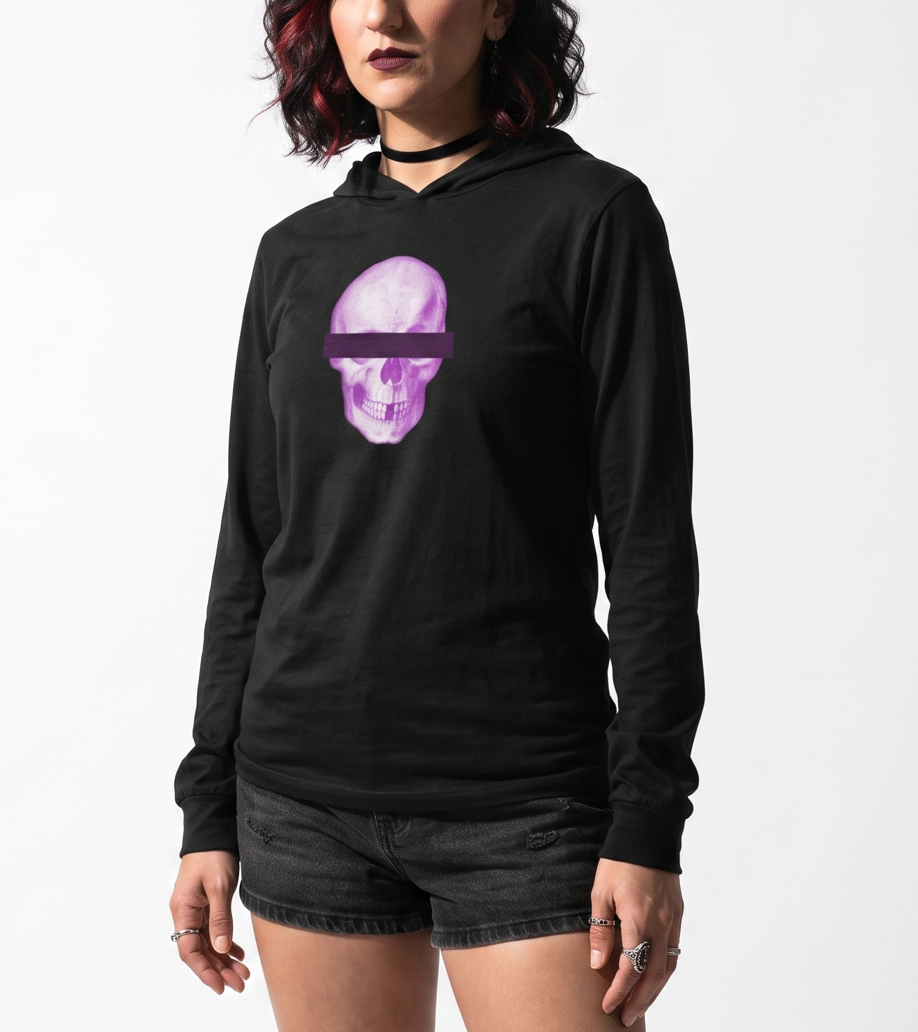 Anonymous Pink Skull Unisex Hooded Tee