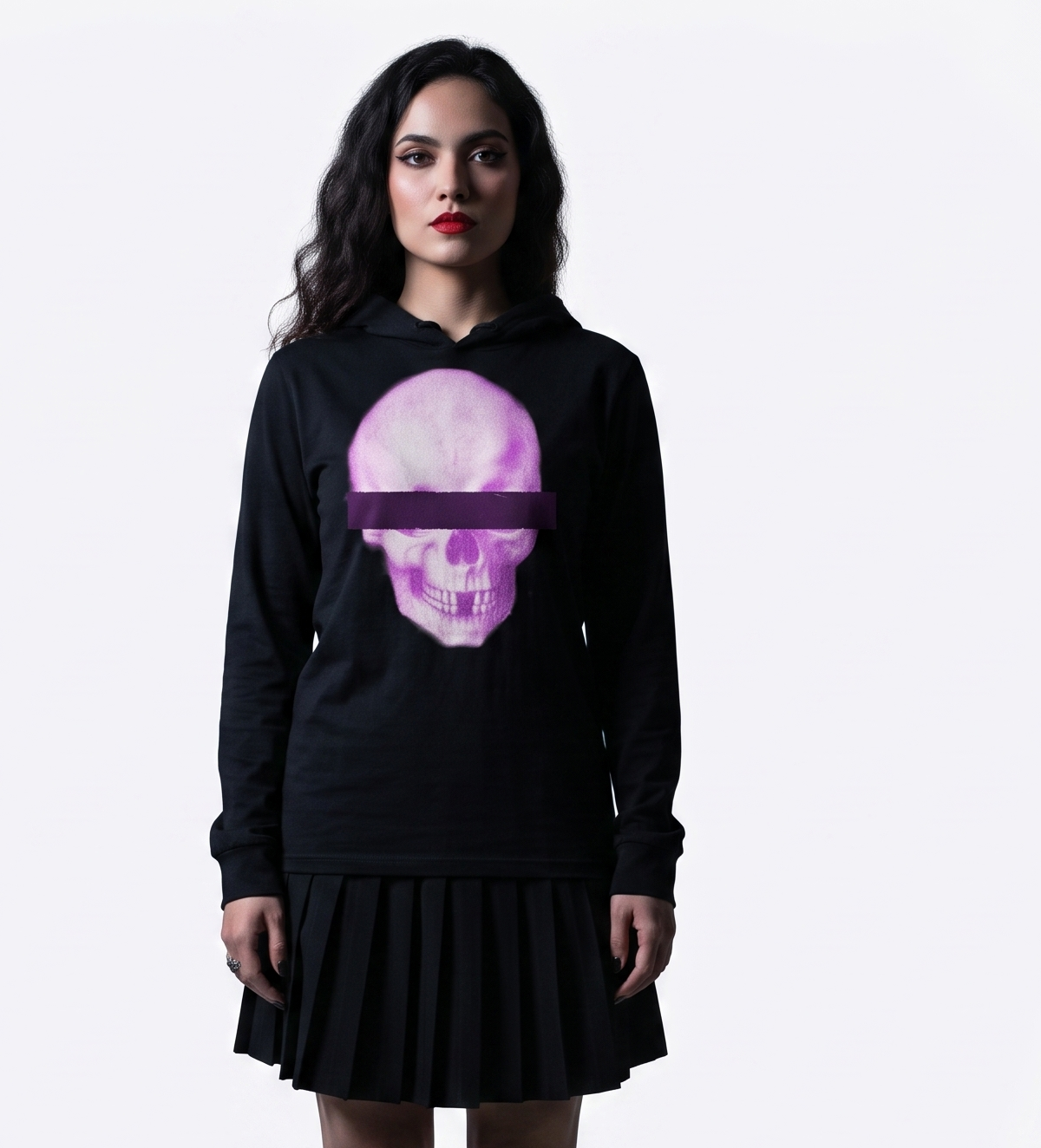 Anonymous Pink Super Skull Unisex Hooded Tee