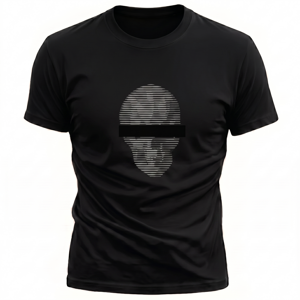 Anonymous Black & White Skull Mens Tee