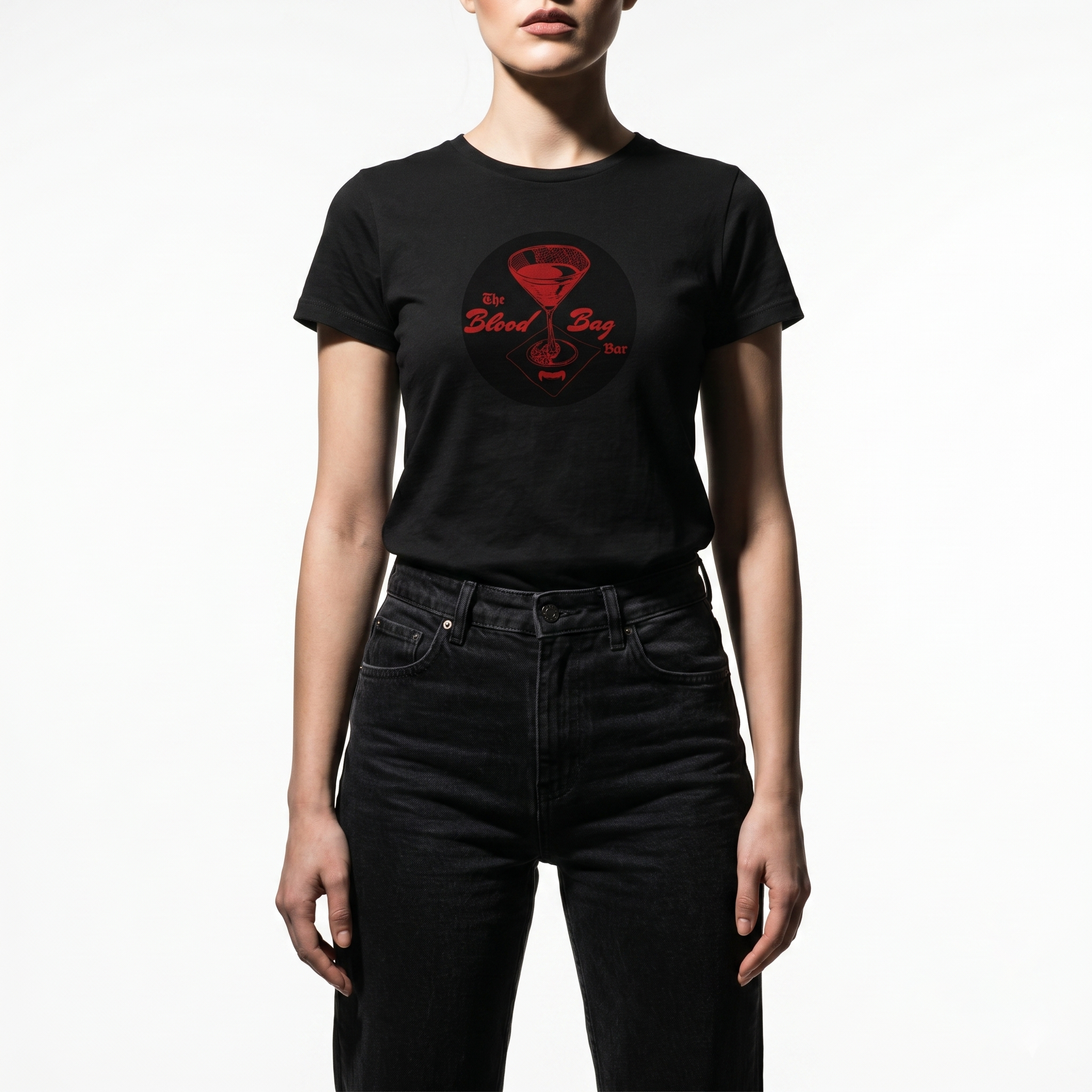 Blood Bag Vampire Bar - Black Cherry Edition High-Waisted Tee