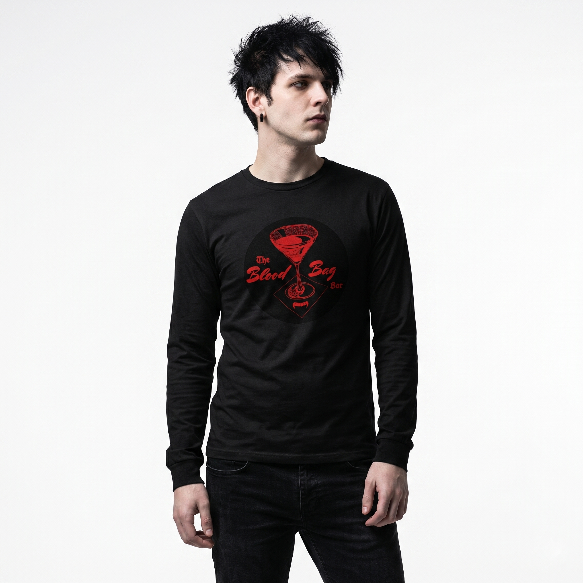 Blood Bag Vampire Bar - Black Cherry Edition Unisex Long Sleeve Tee