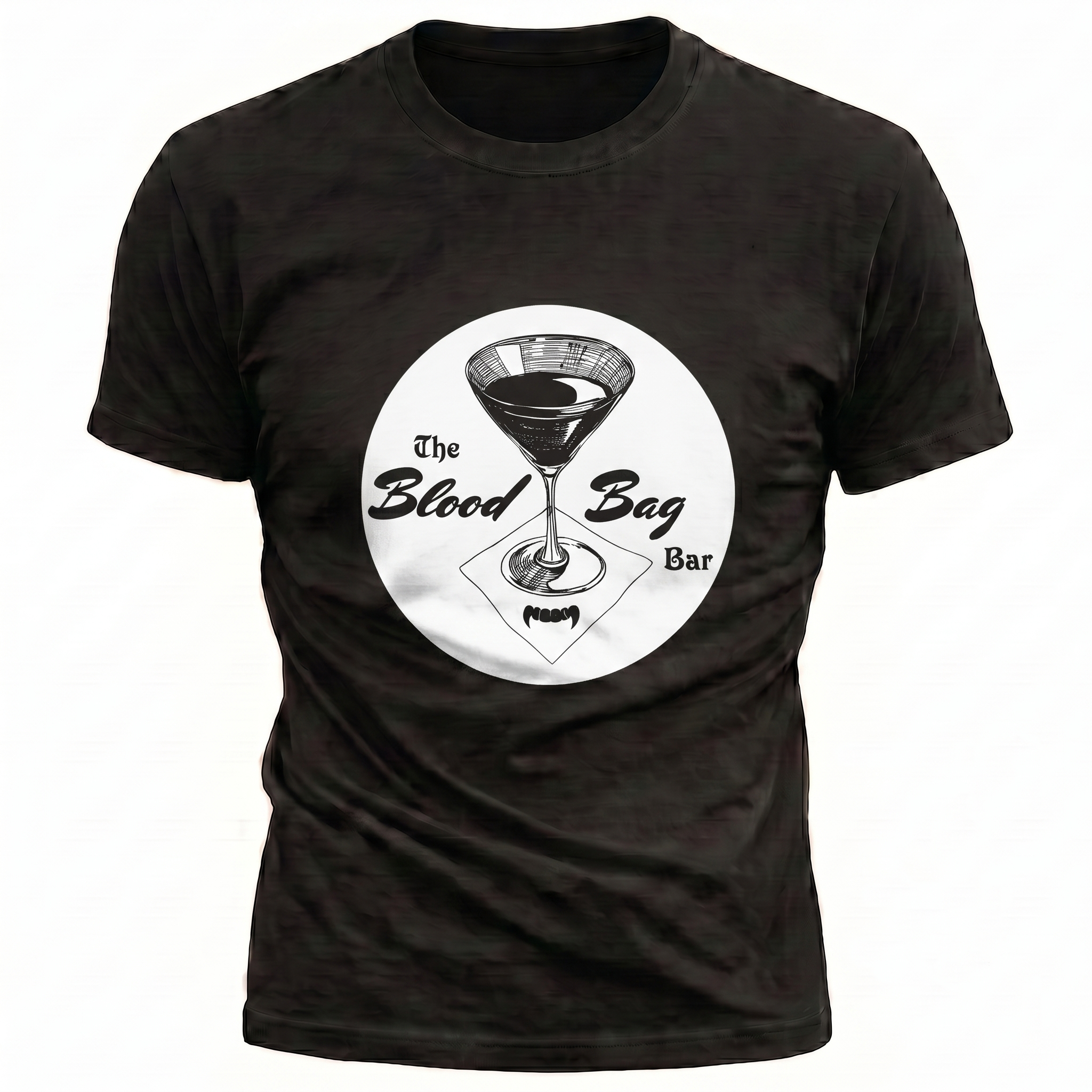 Blood Bag Vampire Bar - Black & White Edition Mens Tee