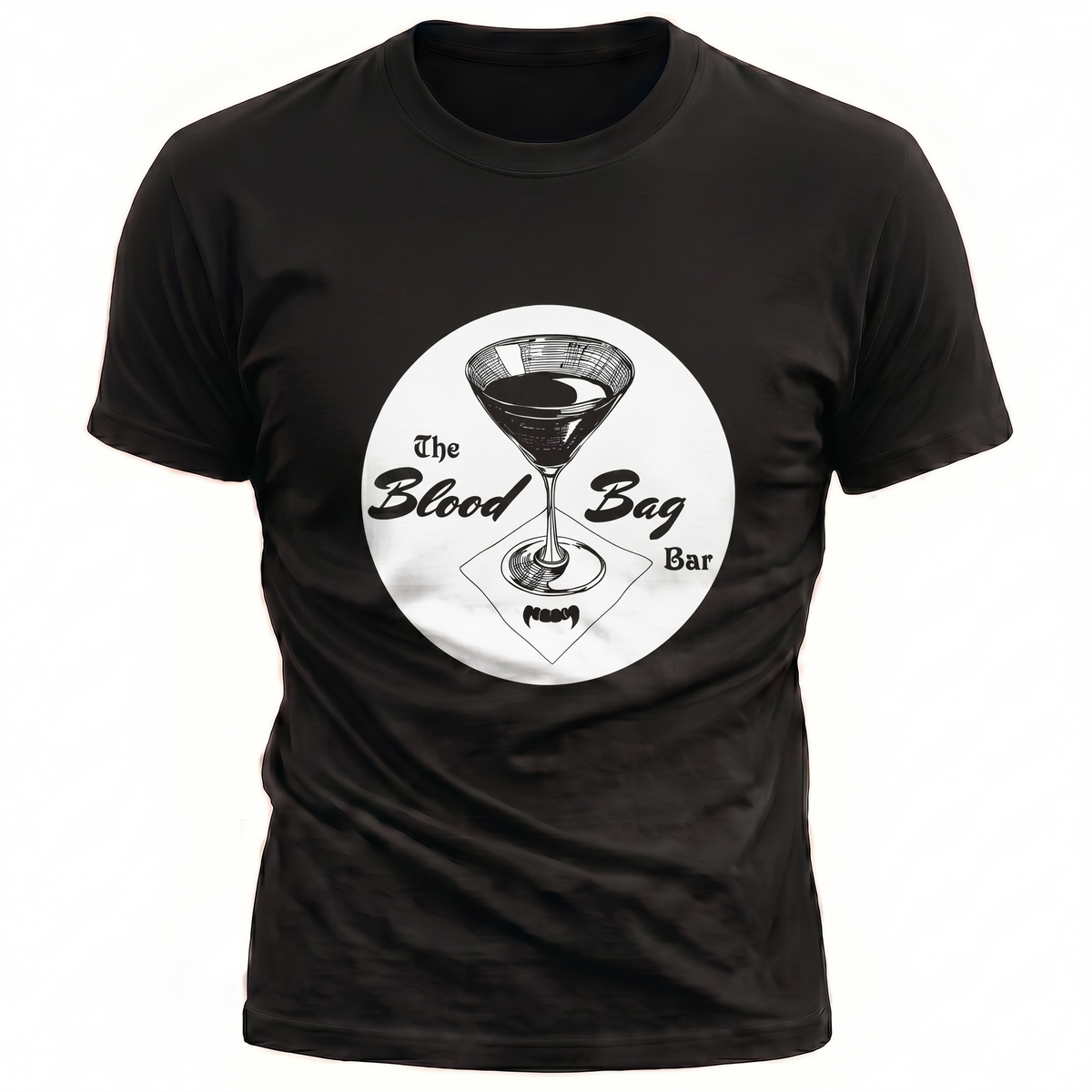 Blood Bag Vampire Bar - Black & White Edition Mens Tee