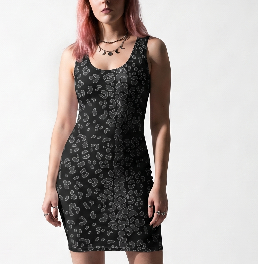 Cat Attack Leopard Print Bodycon Dress