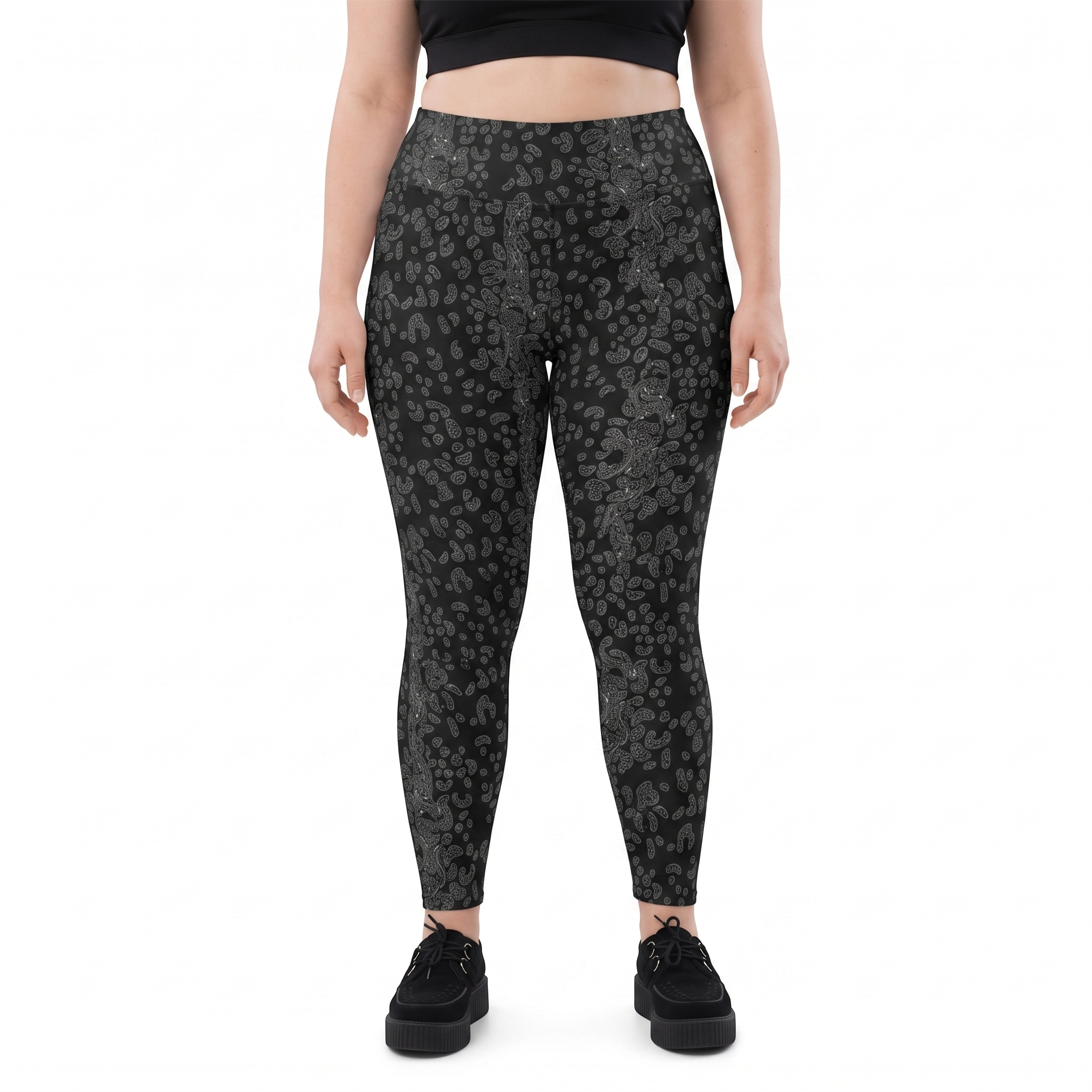 Cat Attack Leopard Print Plus Size Leggings
