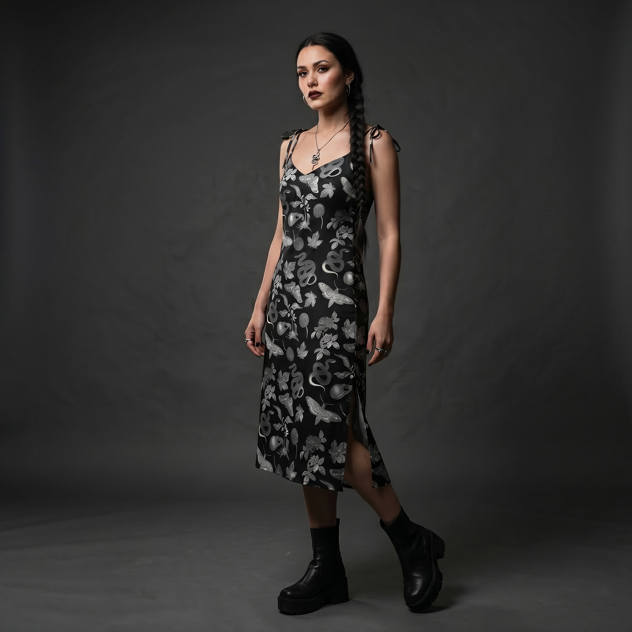 Black & White Chrysalis Nature Slip Dress