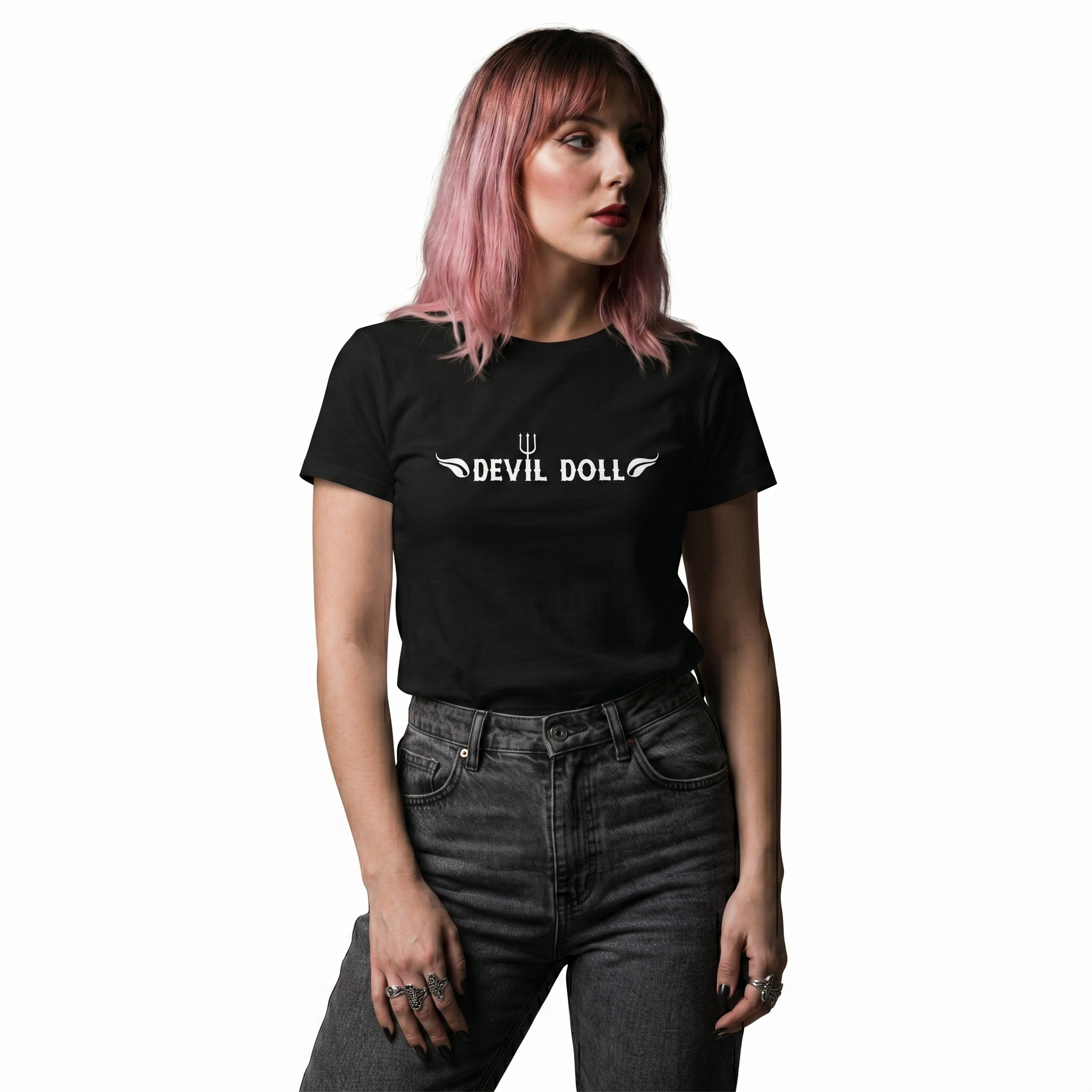 Devil Doll Cute Gothic High-Waisted Tee