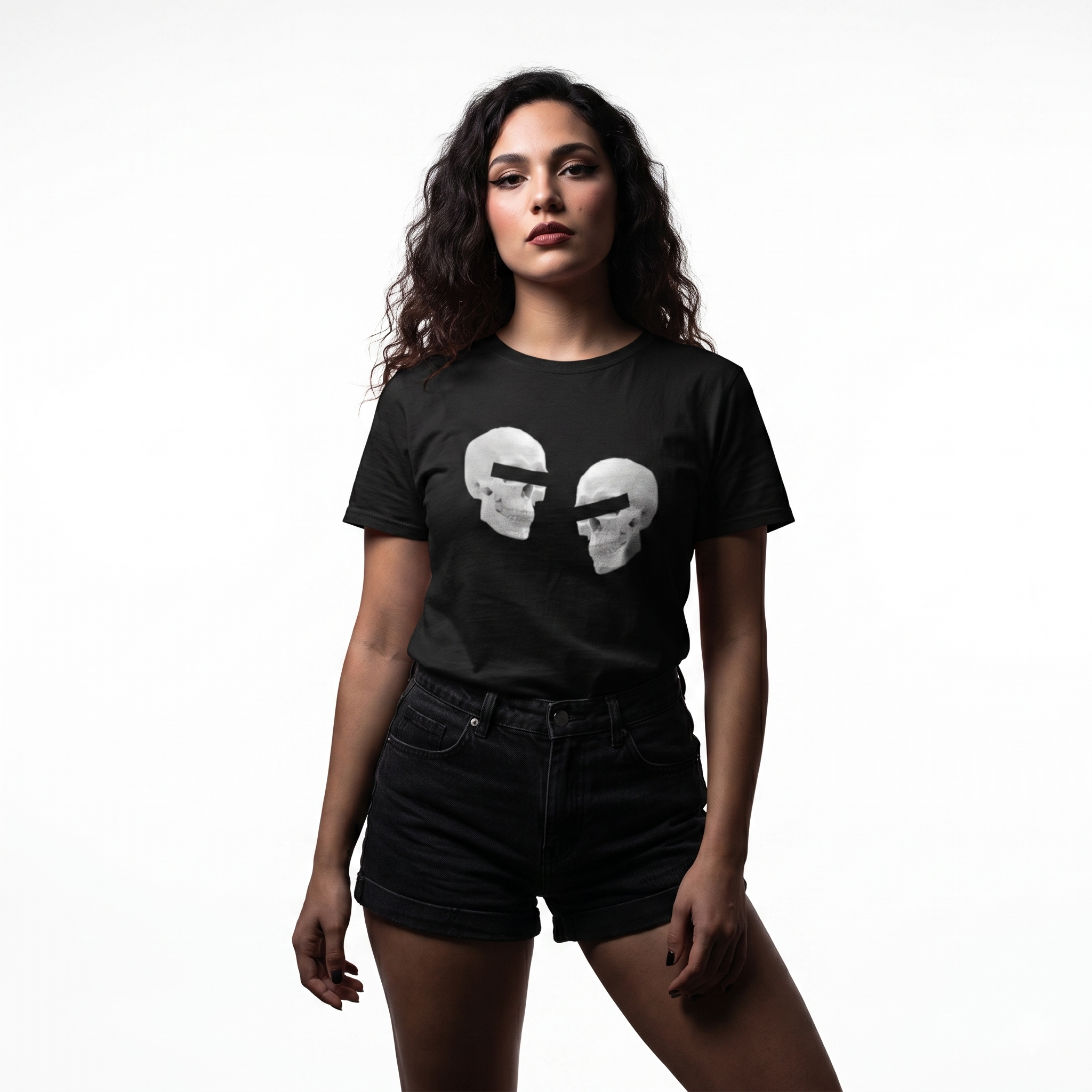 Doppelgangers Gray Skull Unisex Tee