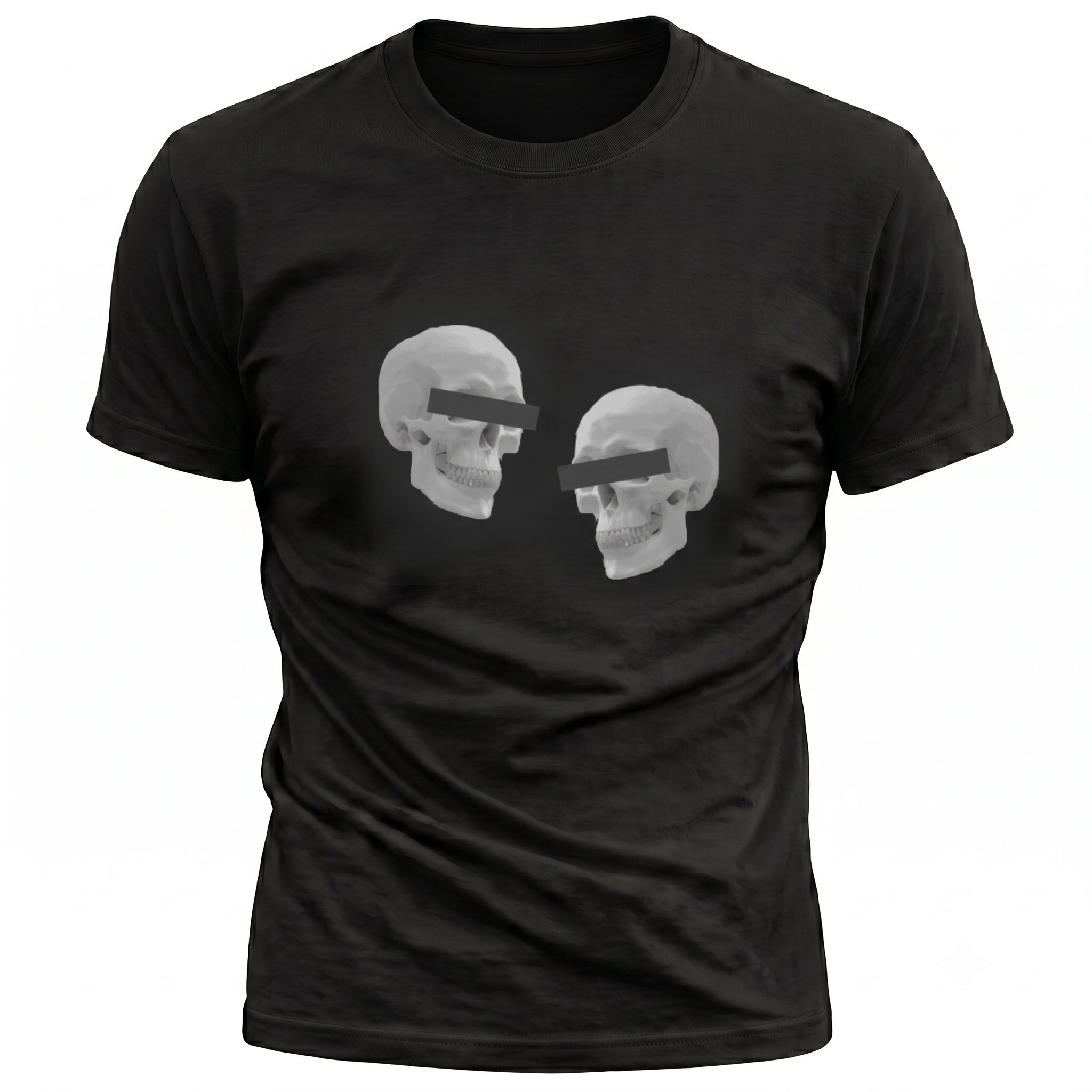 Doppelgangers Gray Skull Mens Tee