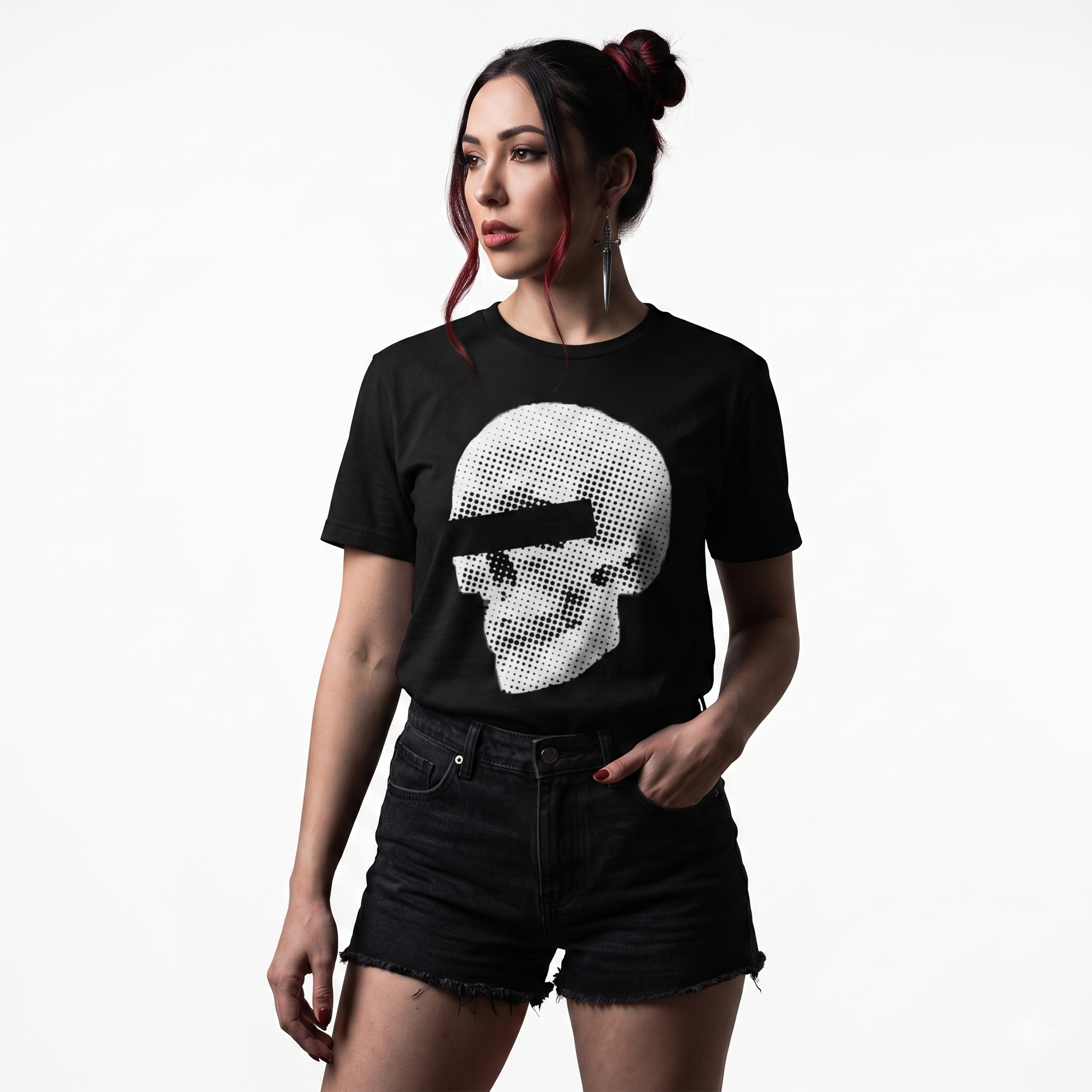 Doppelganger Newsprint Super Skull Unisex Tee