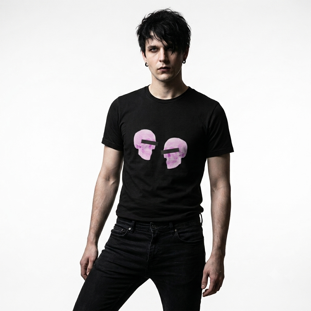 Doppelgangers Pink Skull Unisex Tee