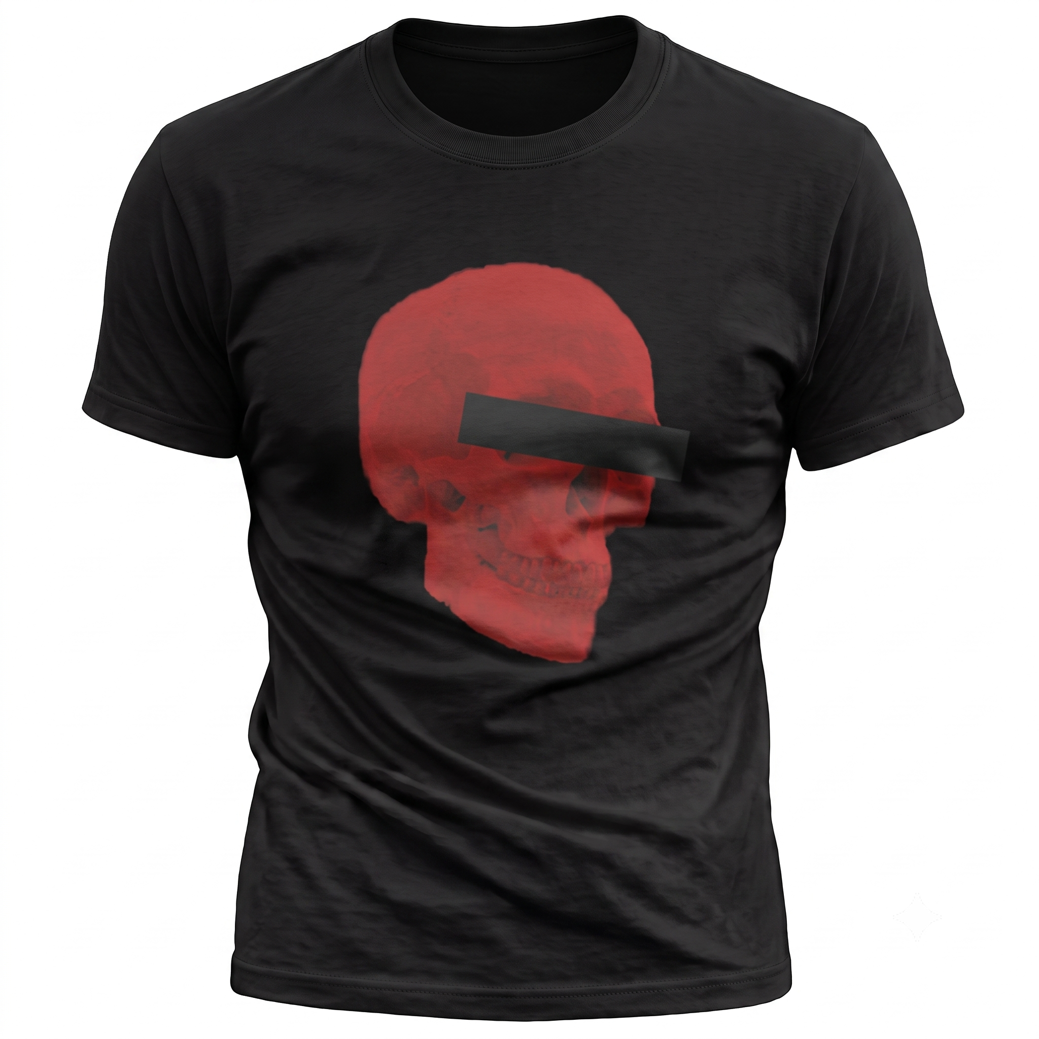 Doppelganger Red Super Skull Mens Tee
