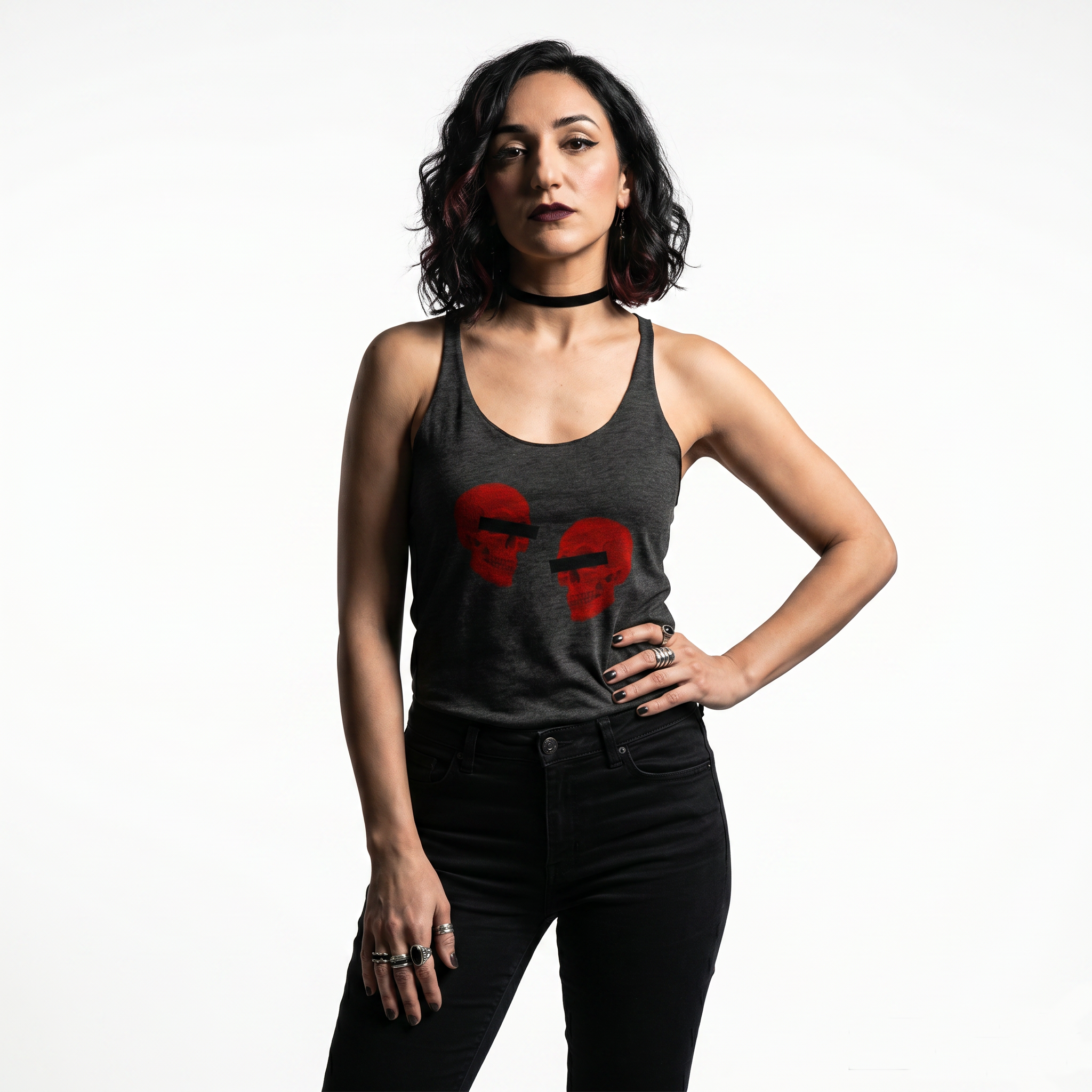 Doppelgangers Red Skull Tank Top