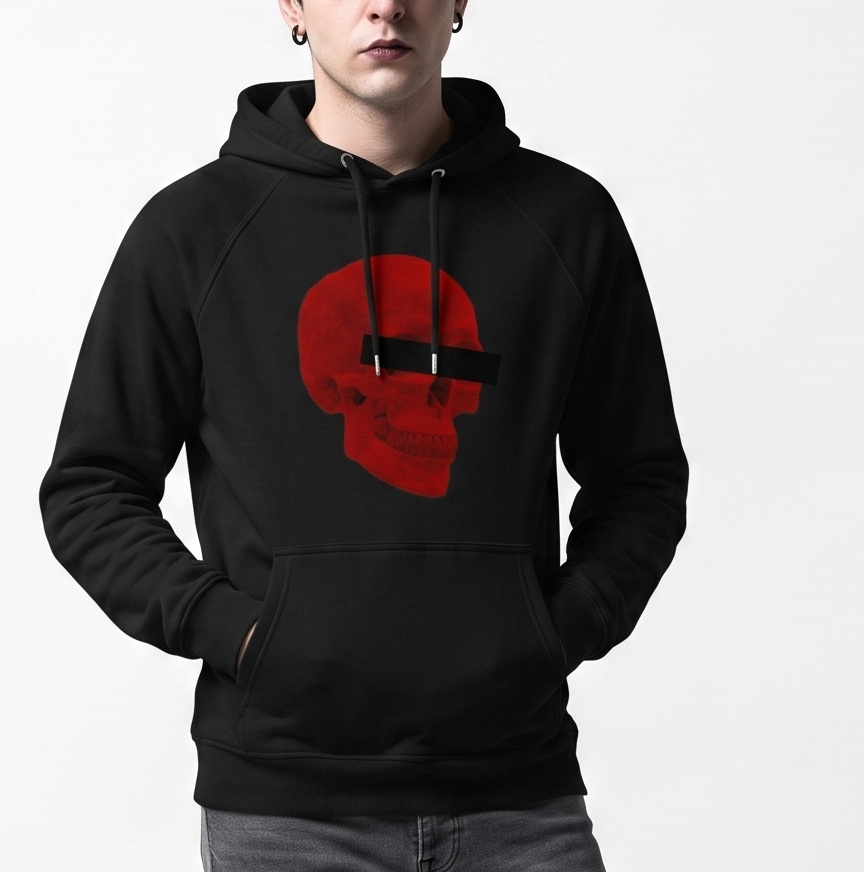 Doppelganger Red Super Skull Unisex Hoodie