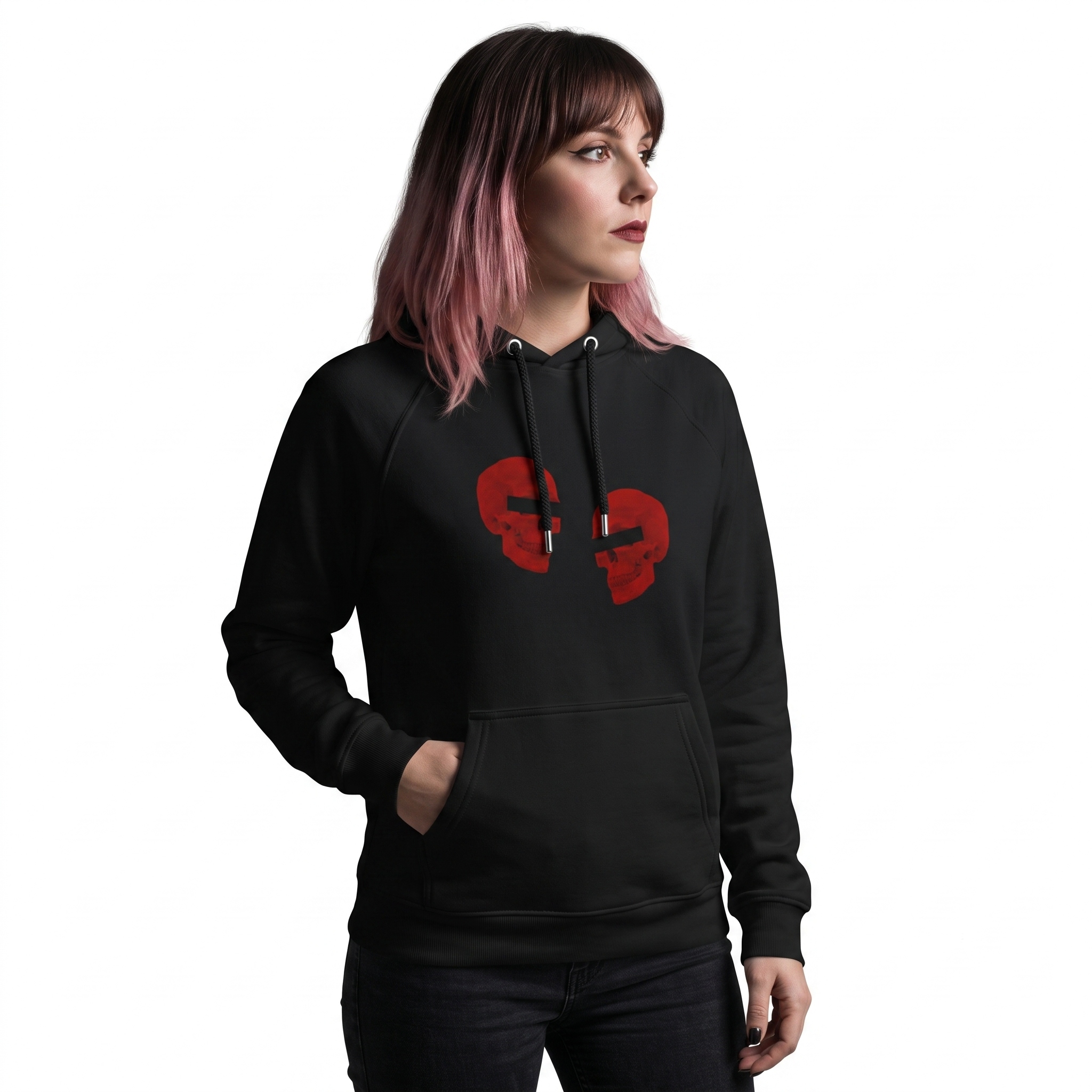 Doppelgangers Red Skull Unisex Hoodie