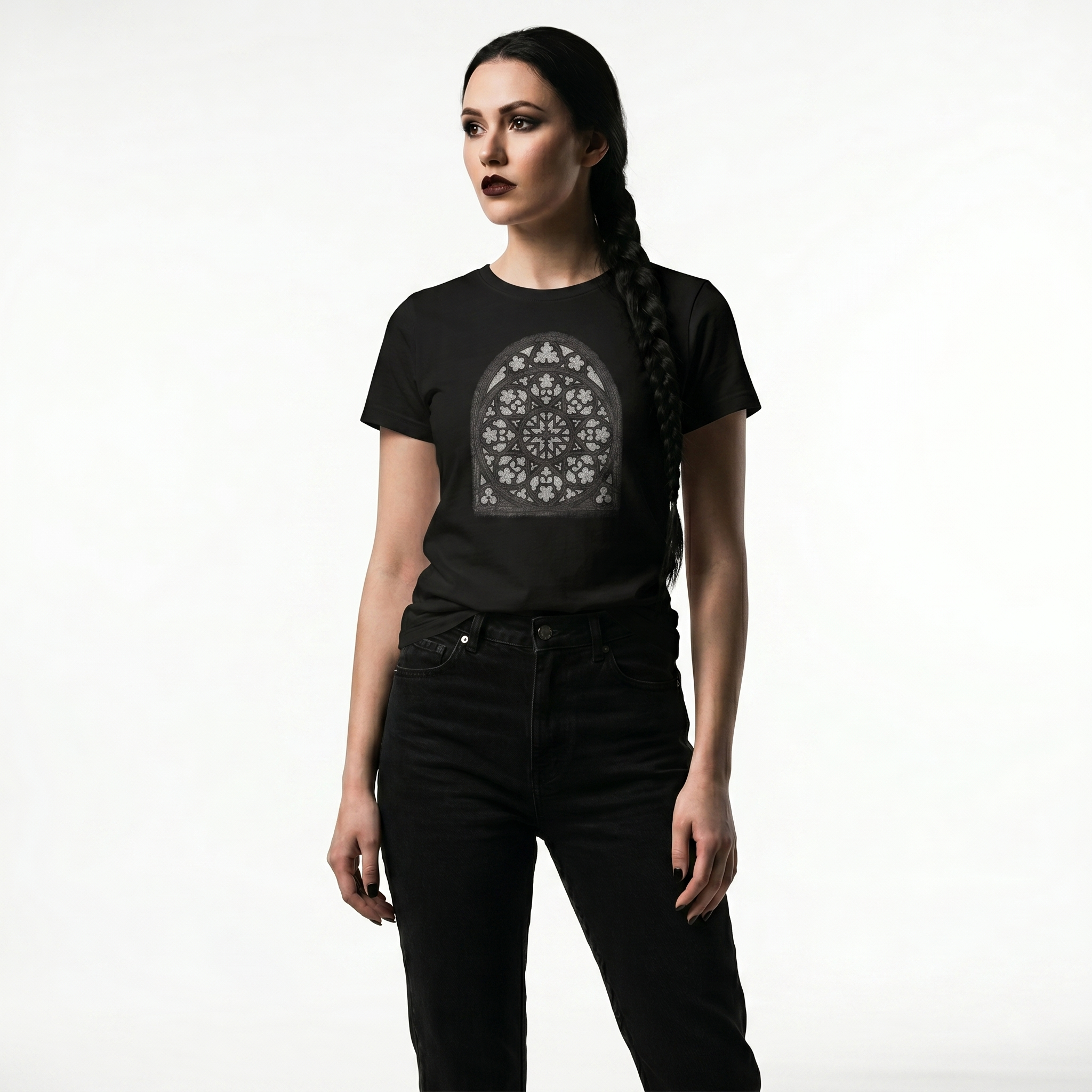 Ghost Window White Cathedral High-Waisted Tee