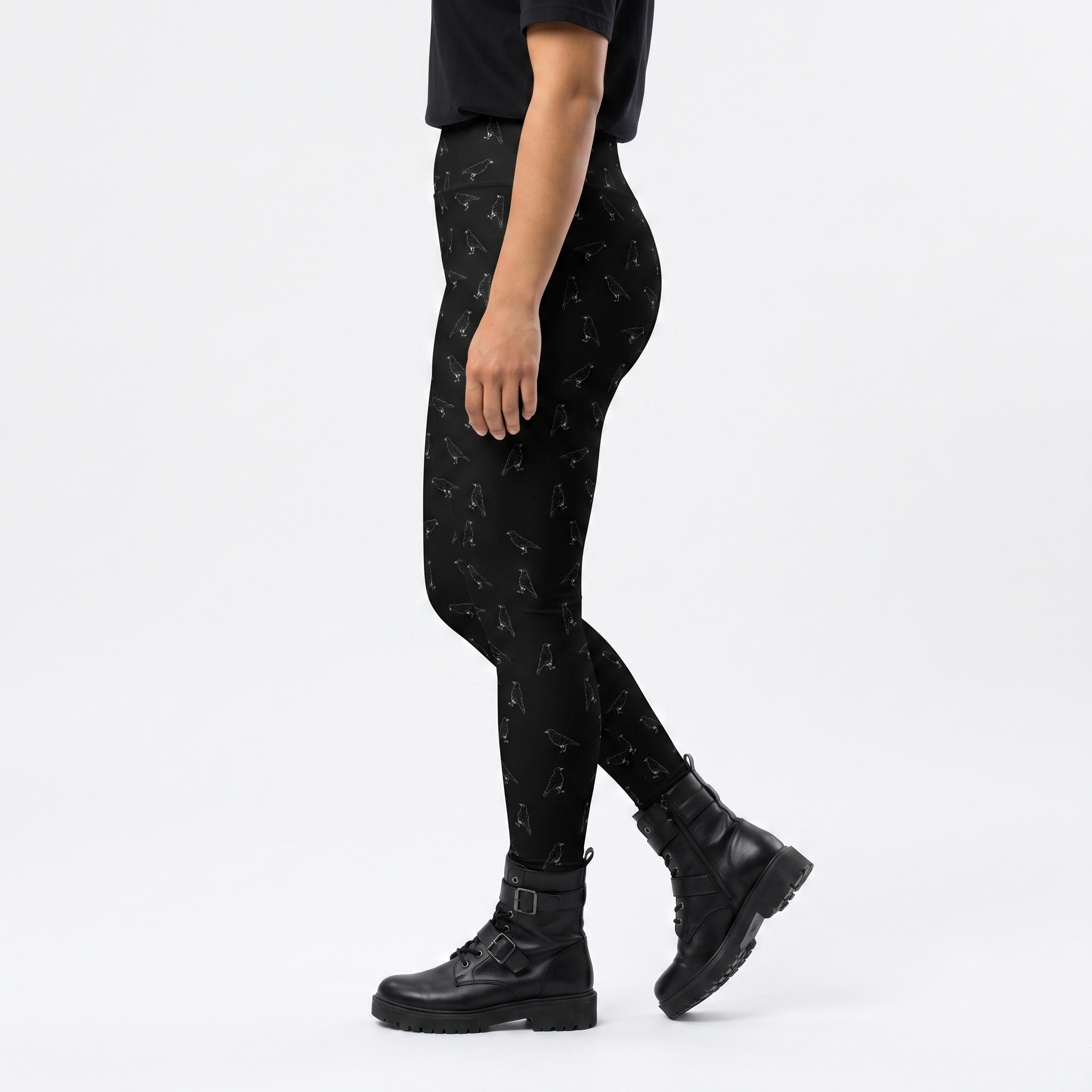 Murder of Crows Cute Gothic Leggings