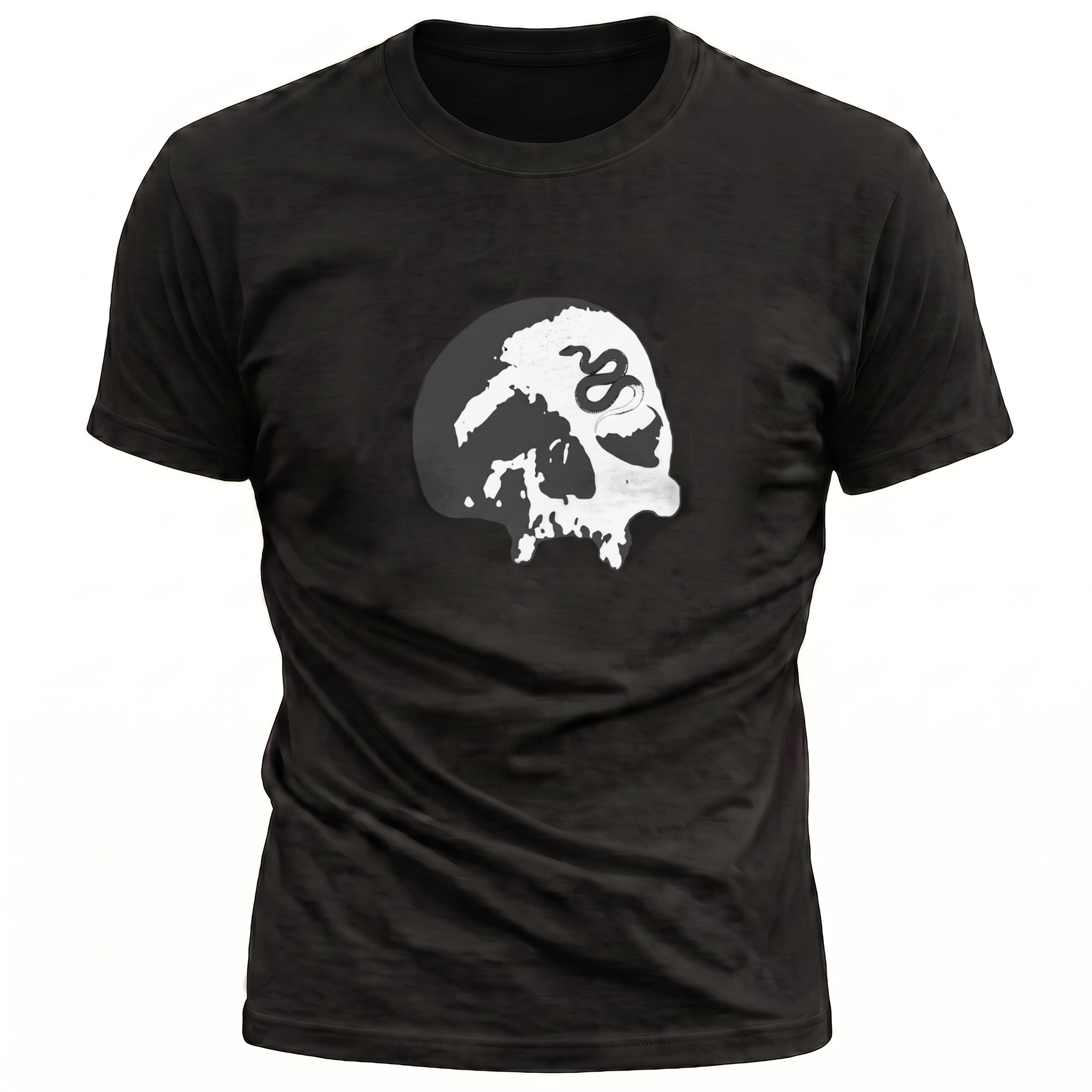 Serpent's Curse Black & White Skull Mens Tee