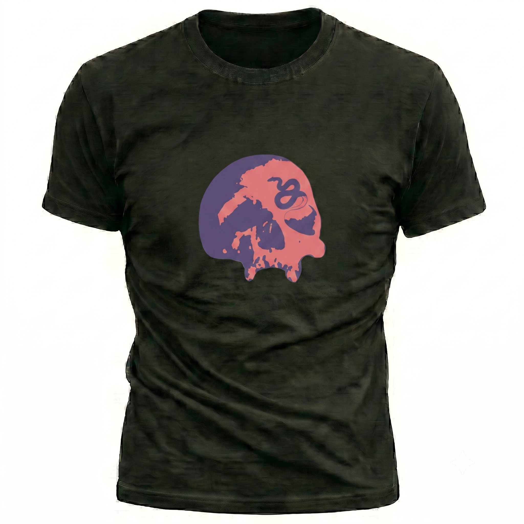 Serpent's Curse Navy & Red Skull Mens Tee