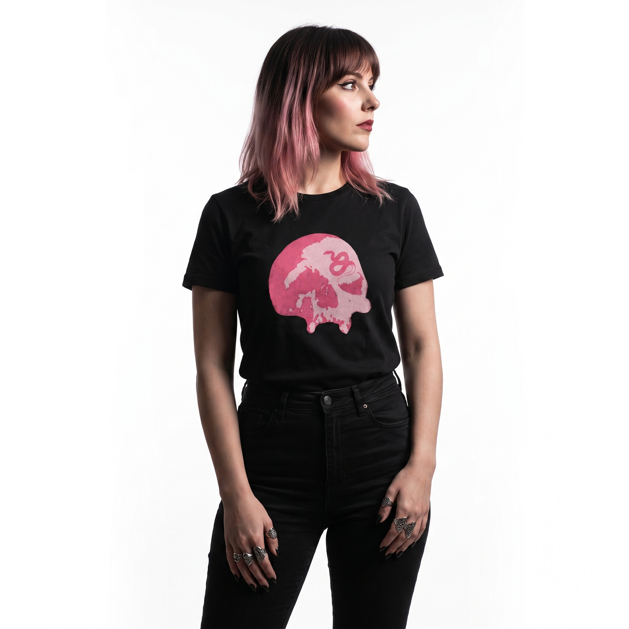 Serpent's Curse Hot Pink Skull Unisex Tee