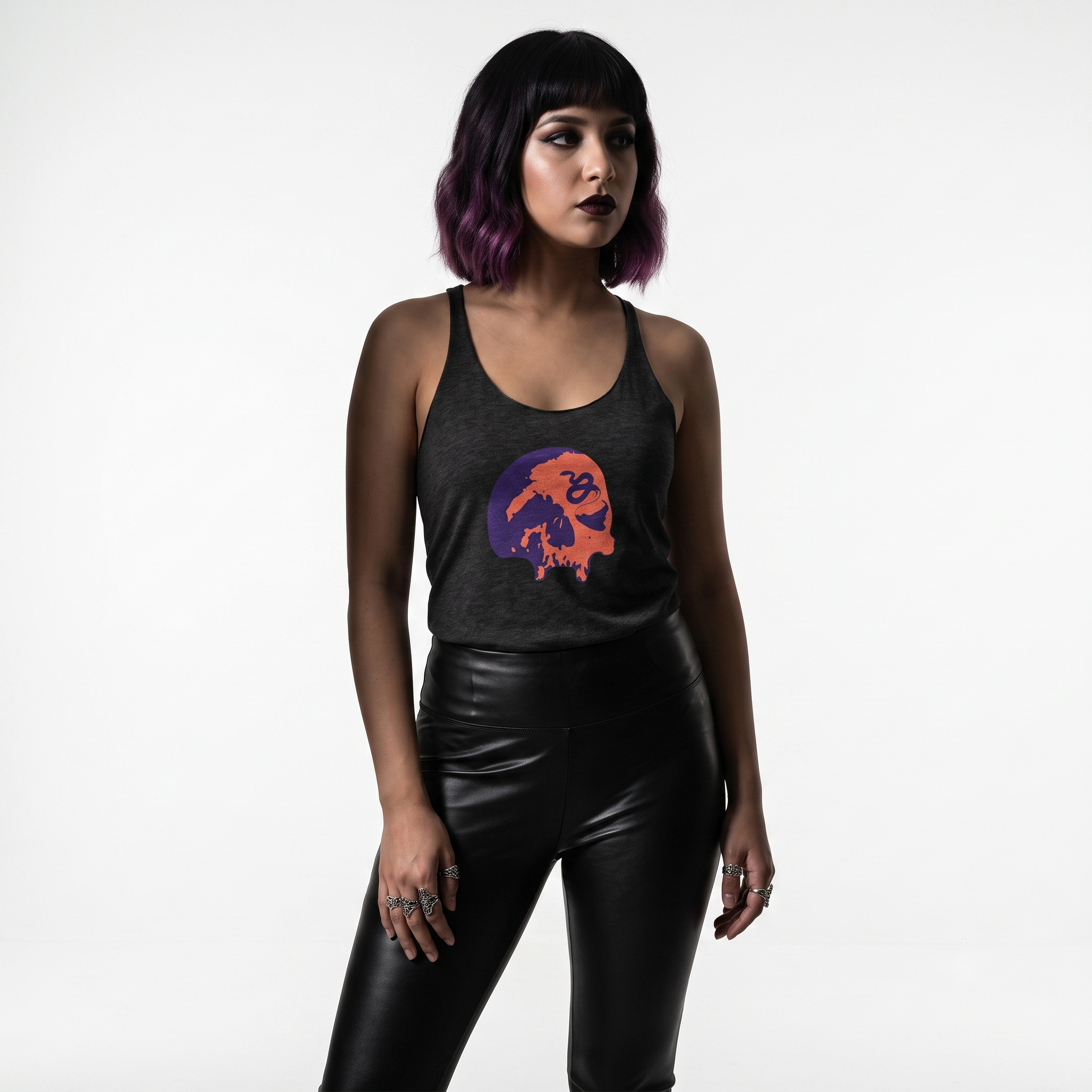Serpent's Curse Navy & Red Skull Tank Top