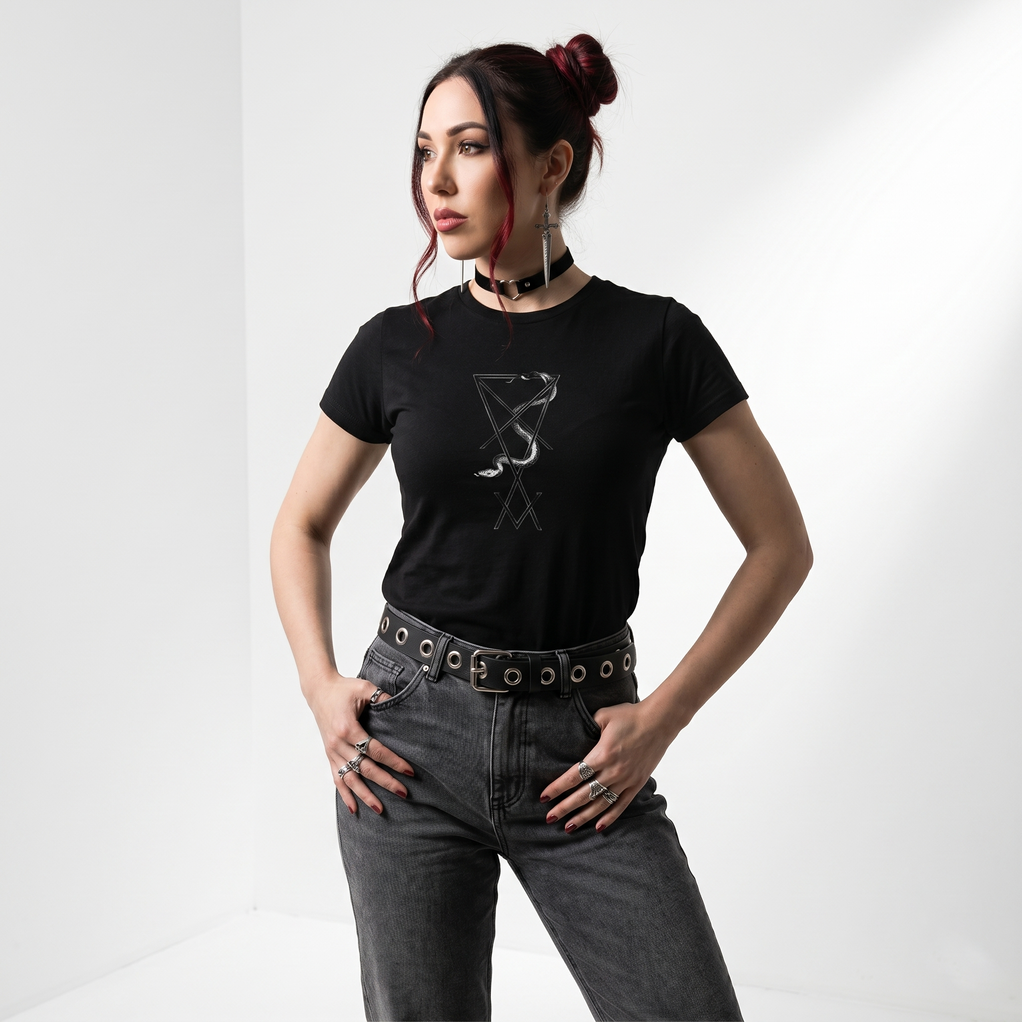 Sigil of Lucifer Occult High-Waisted Tee