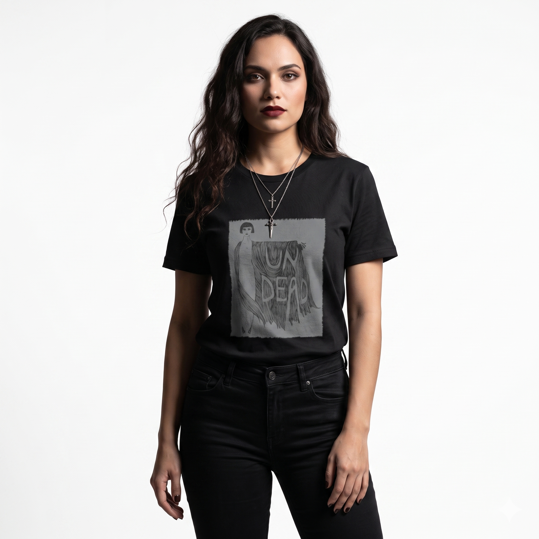 Undead Gravestone Gray Vampire Unisex Tee