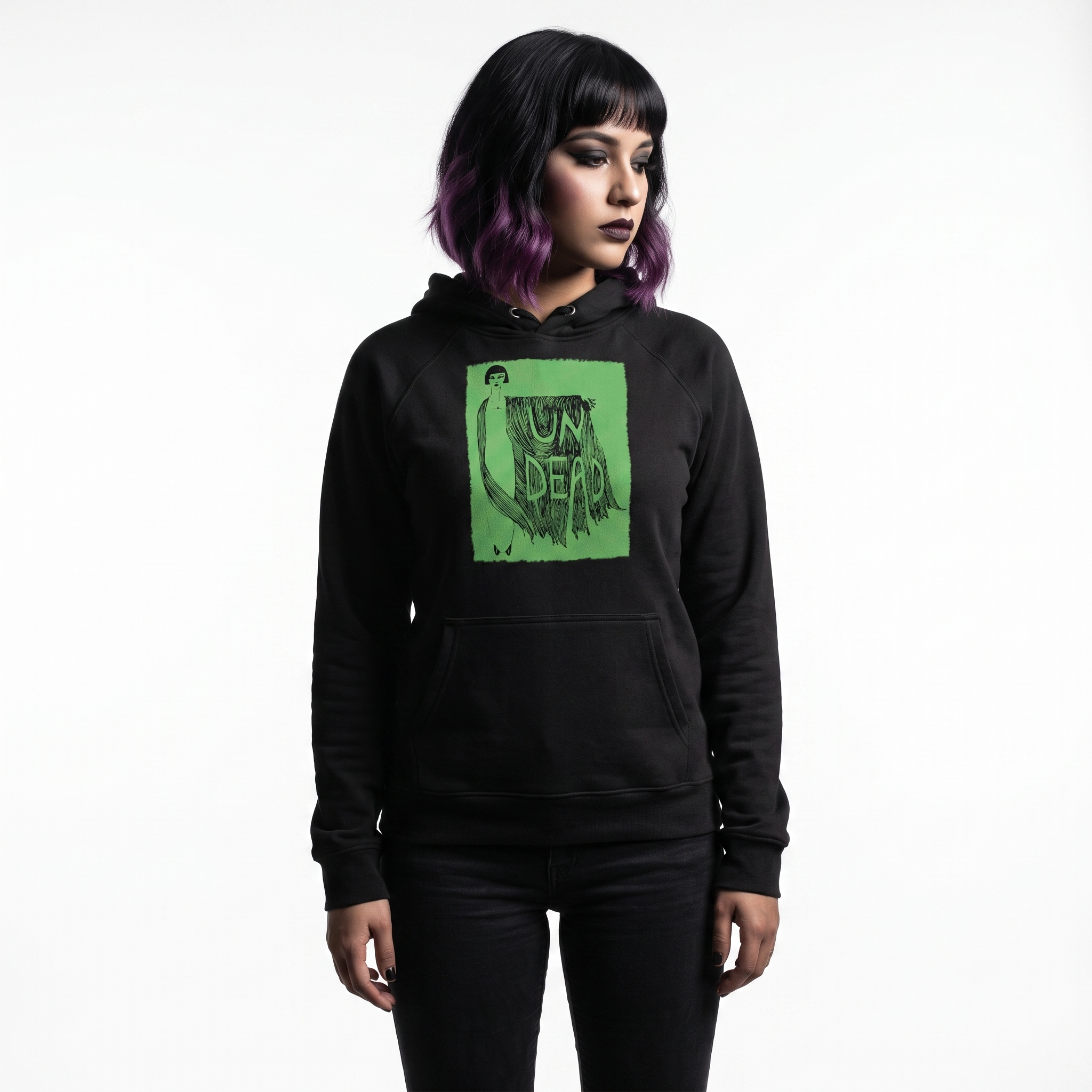 Undead Acid Green Vampire Unisex Hoodie