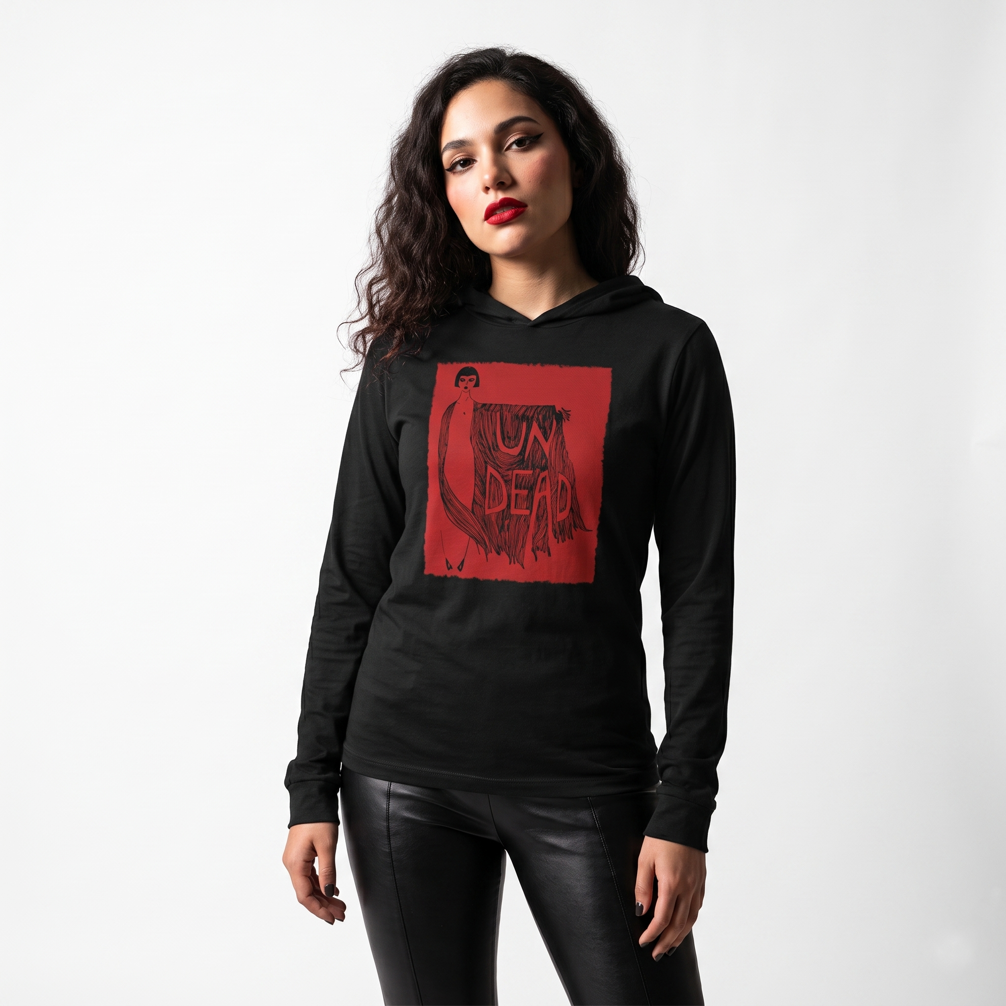 Undead Blood Red Vampire Unisex Hooded Tee