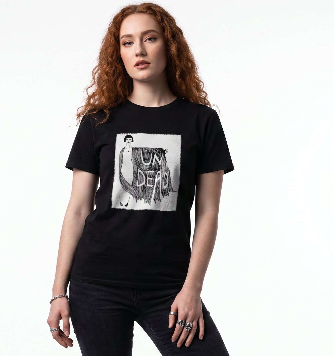 Undead Bright White Vampire Unisex Tee