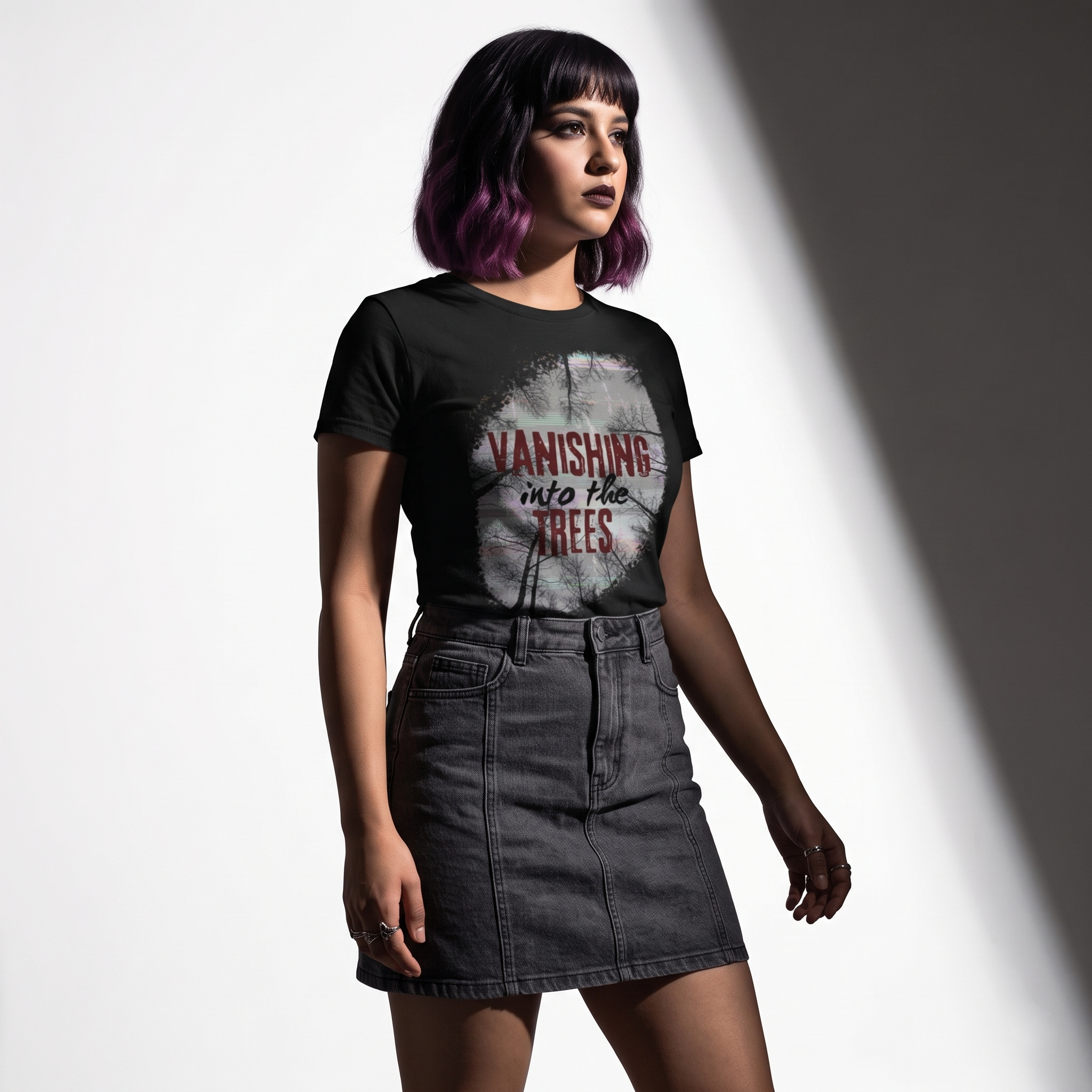 Vanishing into the Trees Dark Fashion Unisex Tee